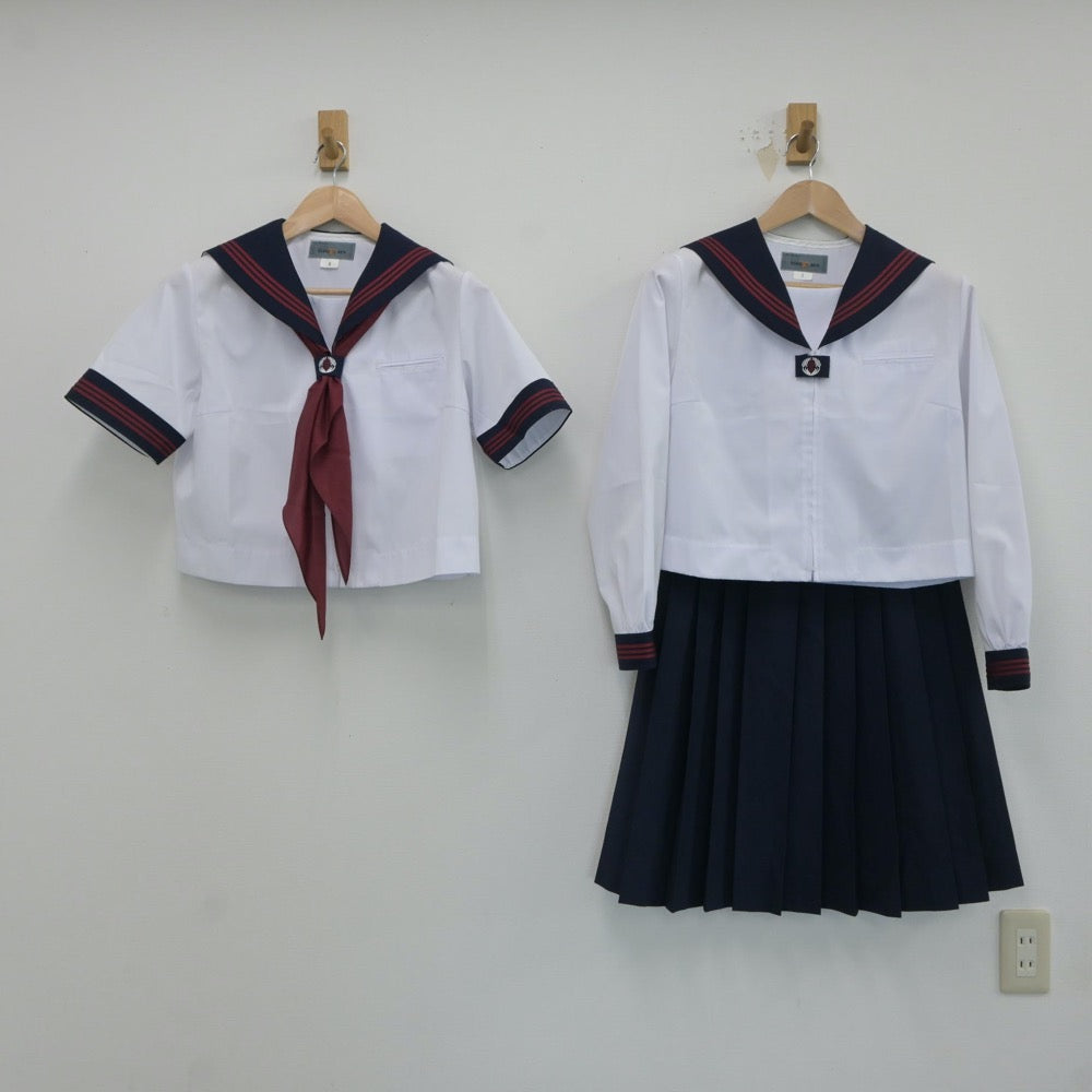 【中古】埼玉県 上尾市立大谷中学校 女子制服 4点（セーラー服・スカート）sf017623