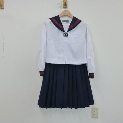 【中古】埼玉県 上尾市立大谷中学校 女子制服 4点（セーラー服・スカート）sf017623