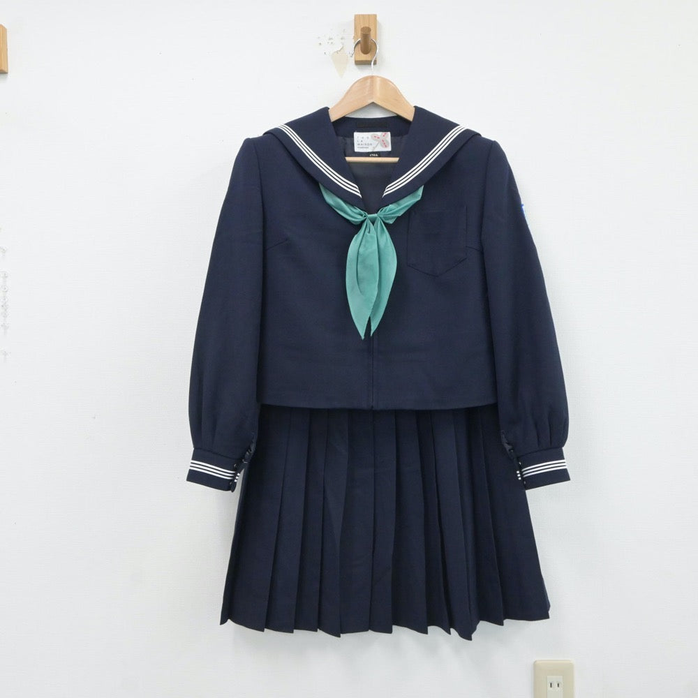 【中古】青森県 弘前市立第四中学校 女子制服 3点（セーラー服・スカート）sf017626