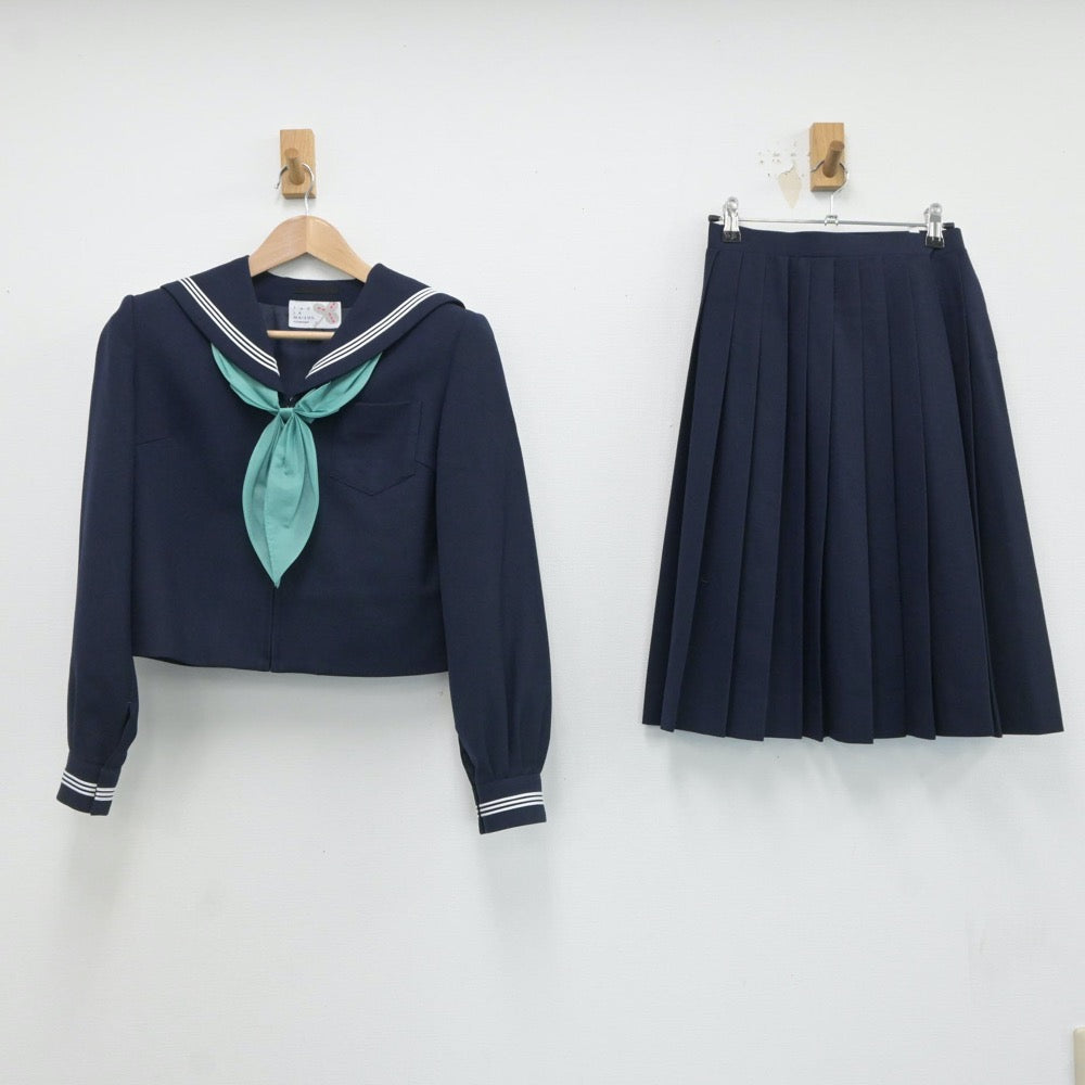 【中古】青森県 弘前市立第四中学校 女子制服 3点（セーラー服・スカート）sf017628