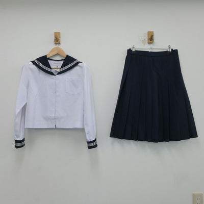 【中古】青森県 弘前市立第四中学校 女子制服 2点（セーラー服・スカート）sf017630