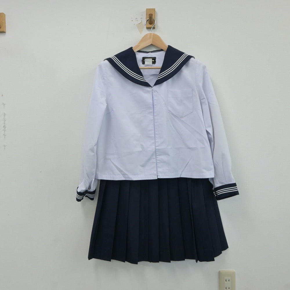 【中古】青森県 弘前市立第四中学校 女子制服 2点（セーラー服・スカート）sf017631