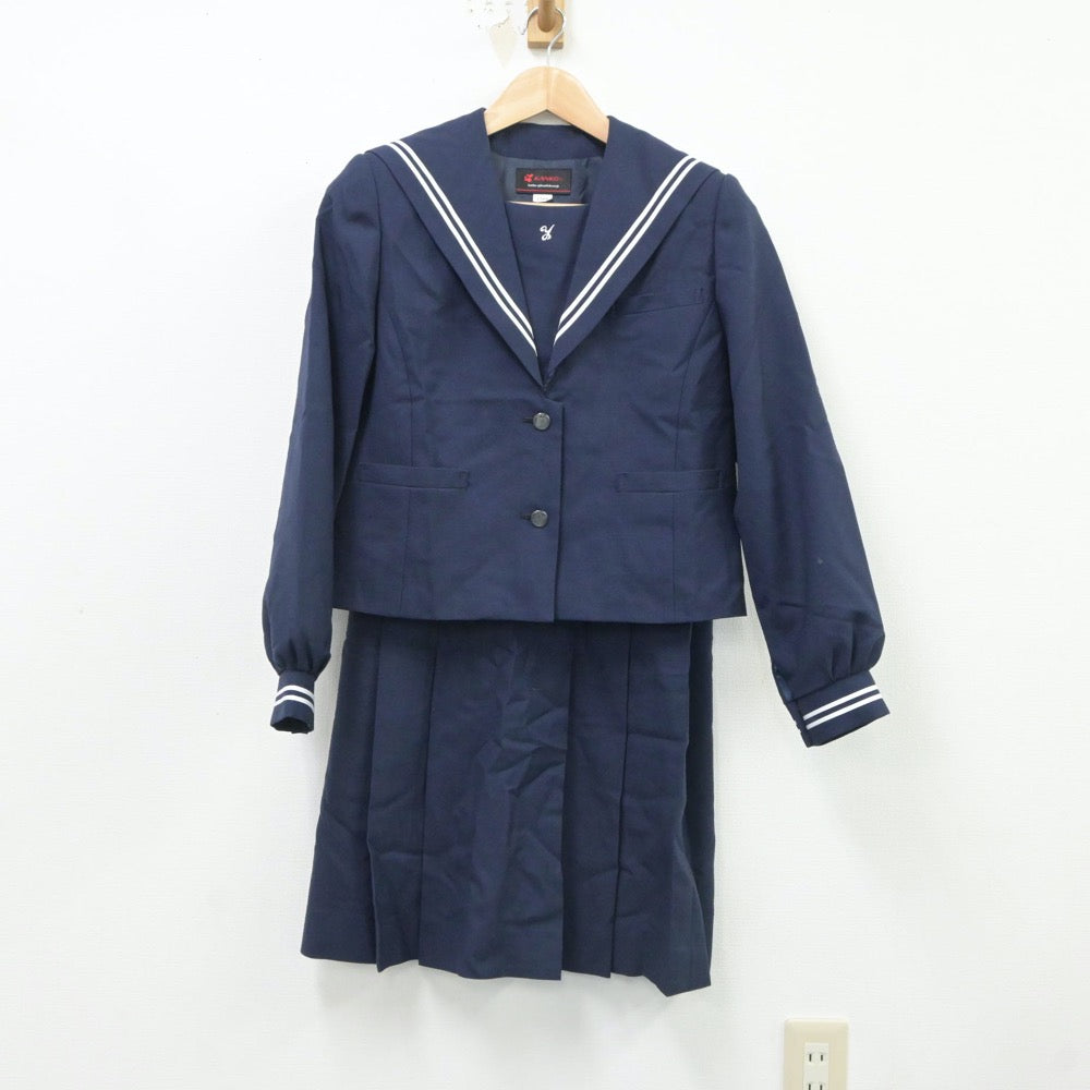 【中古】札幌山鼻中学校 札幌山鼻中学校 女子制服 3点（セーラー服・セーラー服・スカート）sf017634