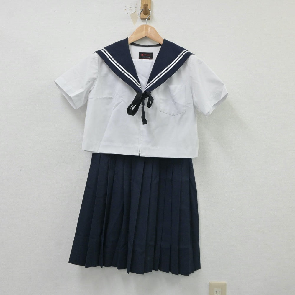 【中古】愛知県 あま市七宝北中学校 女子制服 3点（セーラー服・スカート）sf017638