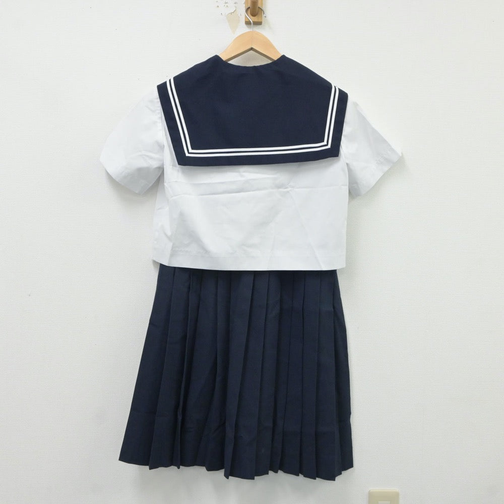 【中古】愛知県 あま市七宝北中学校 女子制服 3点（セーラー服・スカート）sf017638