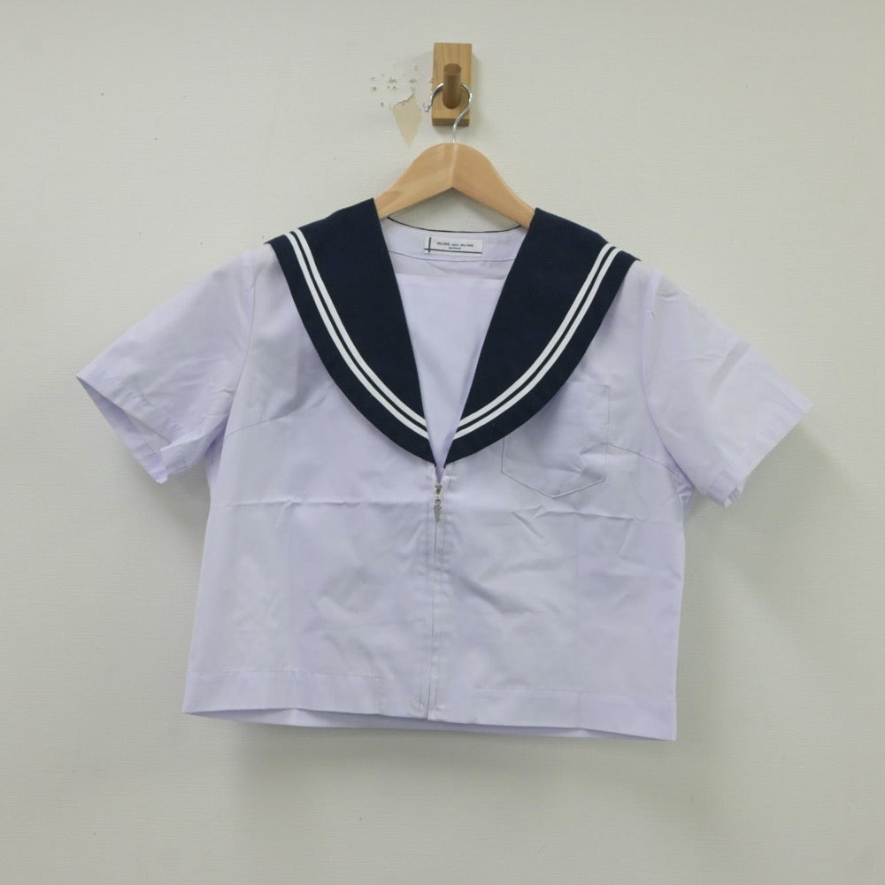 【中古】愛知県 あま市七宝北中学校 女子制服 2点（セーラー服）sf017639