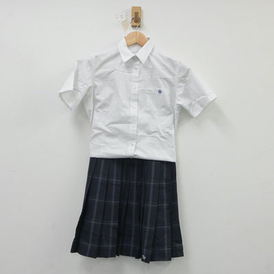 【中古】東京都 都立雪谷高等学校 女子制服 2点（シャツ・スカート）sf017642