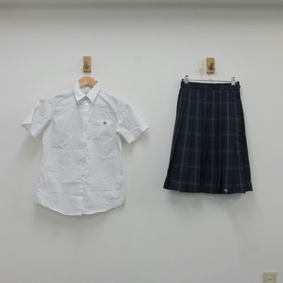 【中古】東京都 都立雪谷高等学校 女子制服 2点（シャツ・スカート）sf017642