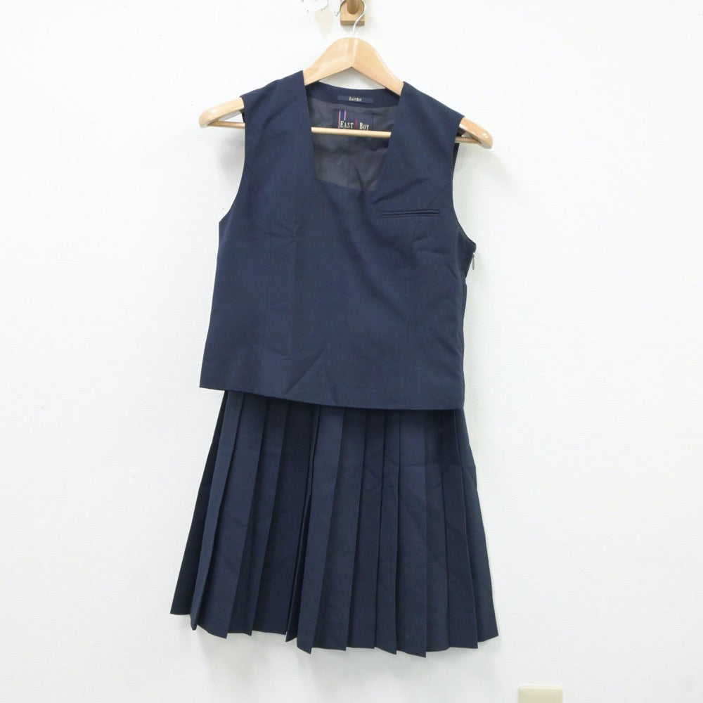 【中古】北海道 札幌市立柏中学校 女子制服 2点（ベスト・スカート）sf017644