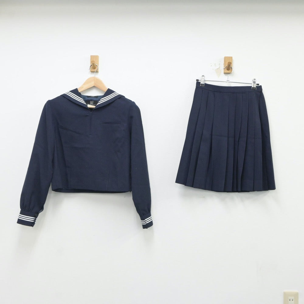 【中古】東京都 東京都立駒場高等学校 女子制服 2点（セーラー服・スカート）sf017646