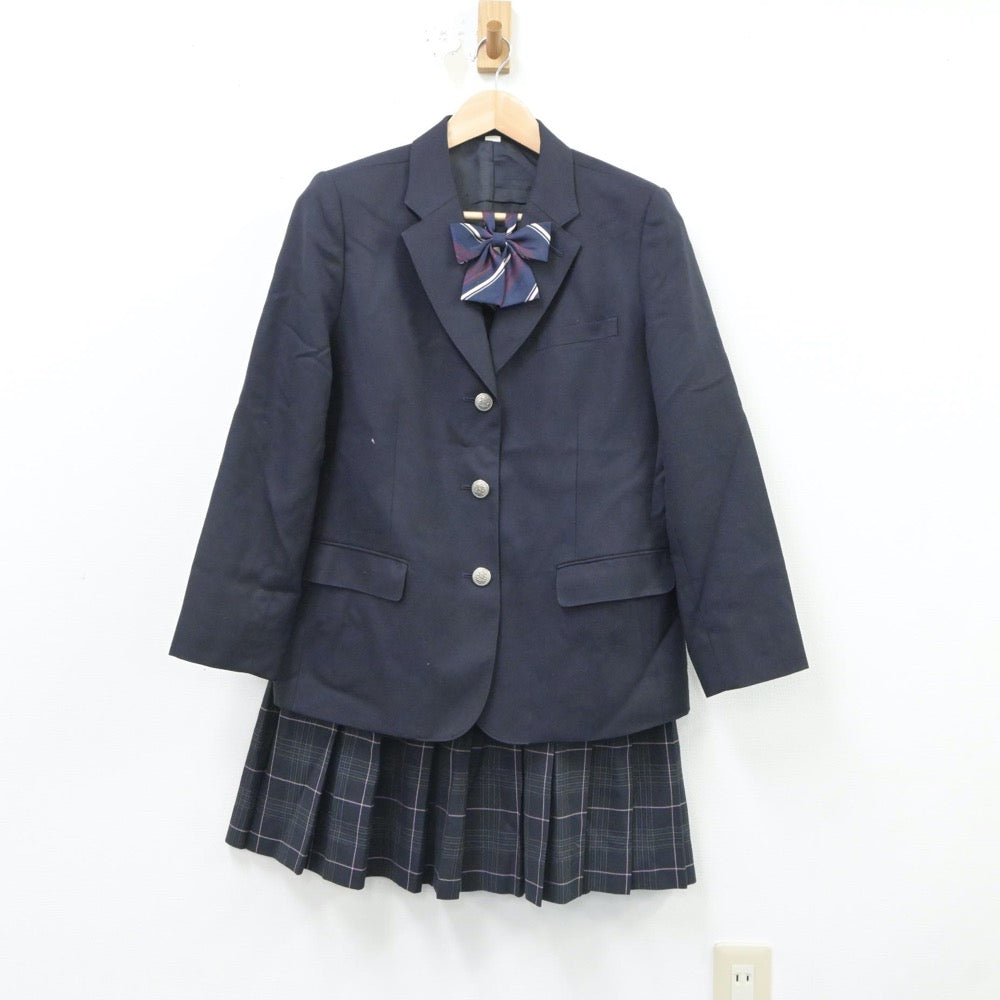 【中古】東京都 五日市高等学校 女子制服 4点（ブレザー・ニット・スカート）sf017648