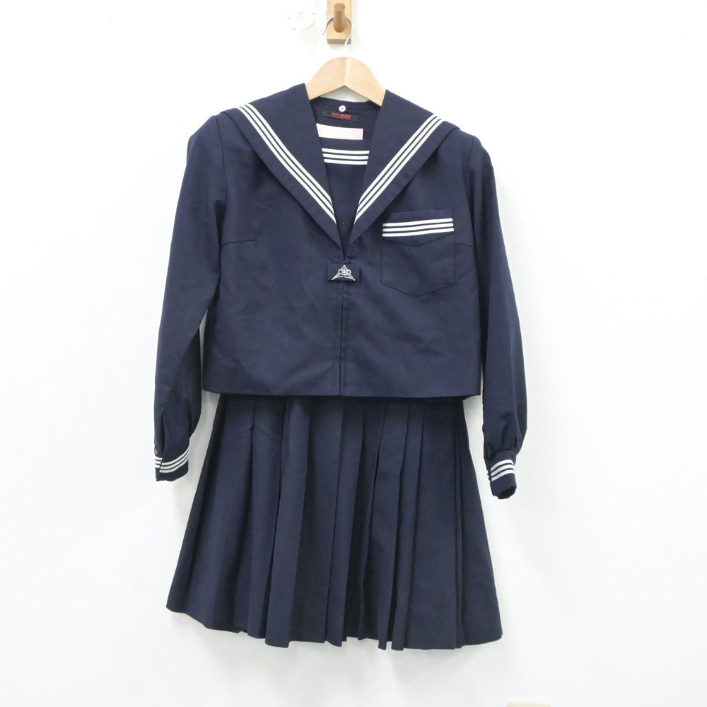 【中古】大阪府 大阪府茨木市立養精中学校 女子制服 2点（セーラー服・スカート）sf017649