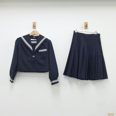 【中古】大阪府 大阪府茨木市立養精中学校 女子制服 2点（セーラー服・スカート）sf017649