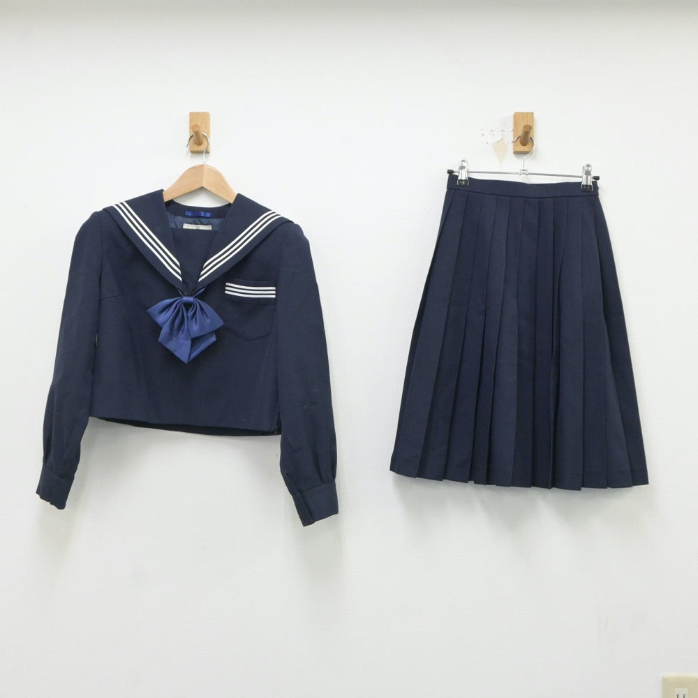 【中古】北海道 北海道立江差高等学校 女子制服 3点（セーラー服・スカート）sf017651