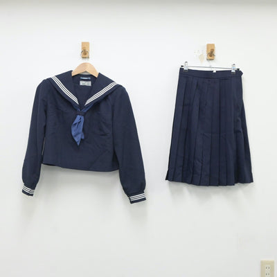 【中古】鳥取県 後藤ヶ丘中学校 女子制服 3点（セーラー服・スカート）sf017654