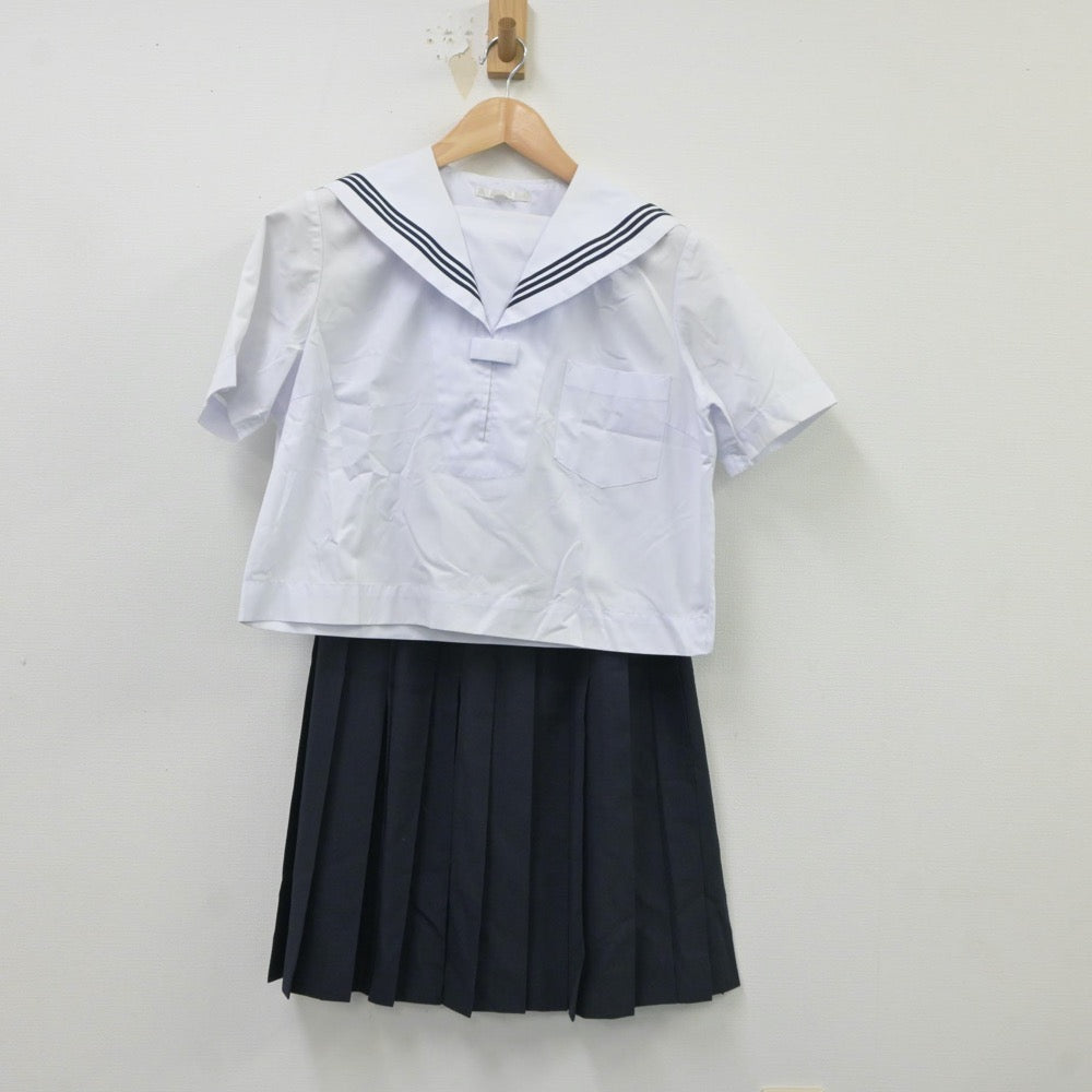 【中古】鳥取県 後藤ヶ丘中学校 女子制服 3点（セーラー服・スカート）sf017655