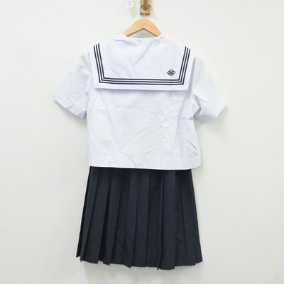 【中古】鳥取県 後藤ヶ丘中学校 女子制服 3点（セーラー服・スカート）sf017655