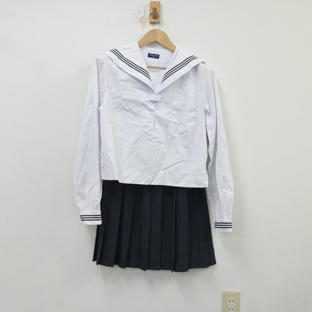 【中古】鳥取県 後藤ヶ丘中学校 女子制服 3点（セーラー服・スカート）sf017655