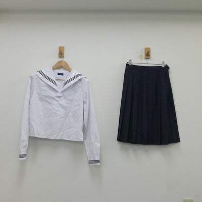 【中古】鳥取県 後藤ヶ丘中学校 女子制服 3点（セーラー服・スカート）sf017655