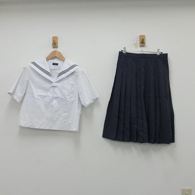 【中古】鳥取県 後藤ヶ丘中学校 女子制服 3点（セーラー服・スカート）sf017656