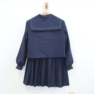 【中古】岡山県 矢掛中学校 女子制服 4点（セーラー服・スカート）sf017657