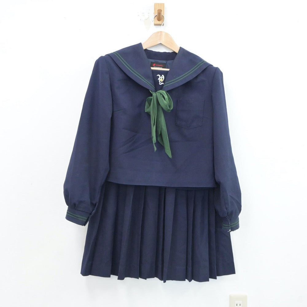 【中古】岡山県 矢掛中学校 女子制服 4点（セーラー服・スカート・スカート）sf017658