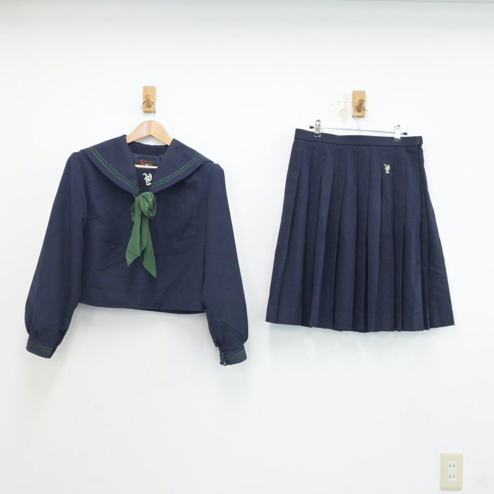 【中古】岡山県 矢掛中学校 女子制服 4点（セーラー服・スカート・スカート）sf017658