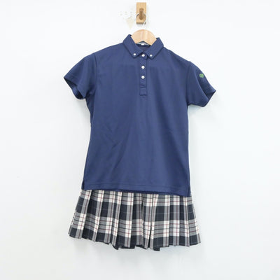 【中古】東京都 豊島学院高等学校 女子制服 4点（ニットベスト・シャツ・スカート）sf017665