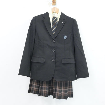 【中古】東京都 八王子高等学校 女子制服 5点（ブレザー・シャツ・ニット・スカート）sf017669