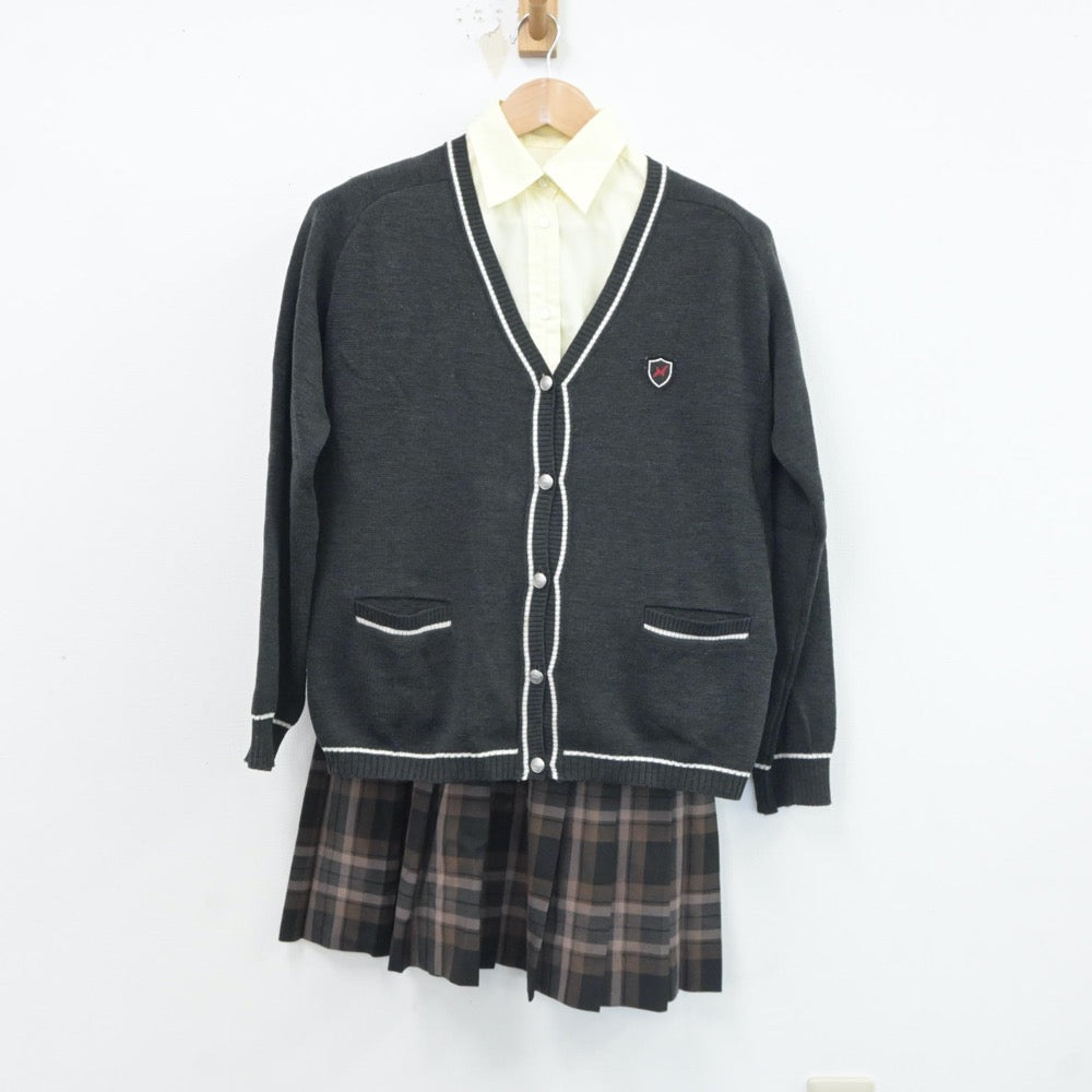 【中古】東京都 八王子高等学校 女子制服 5点（ブレザー・シャツ・ニット・スカート）sf017669