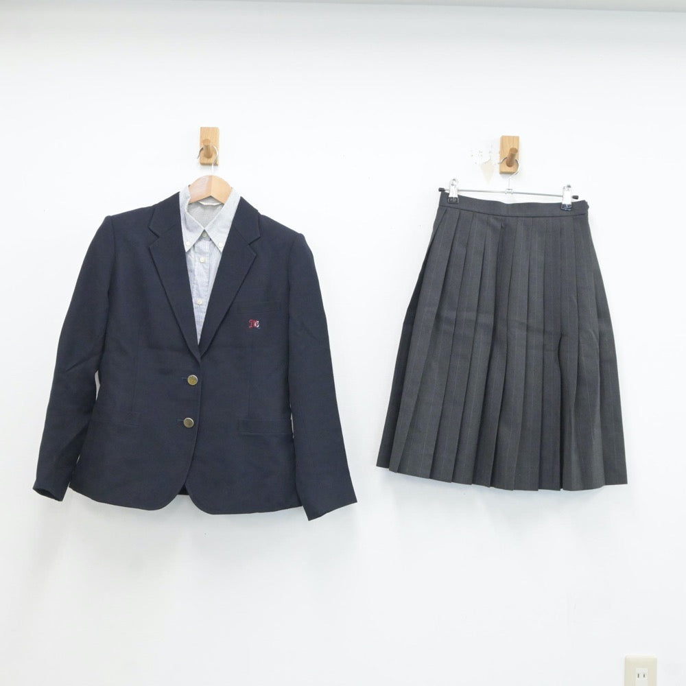 【中古】岐阜県 岐阜市立岐阜商業高等学校 女子制服 3点（ブレザー・シャツ・スカート）sf017675