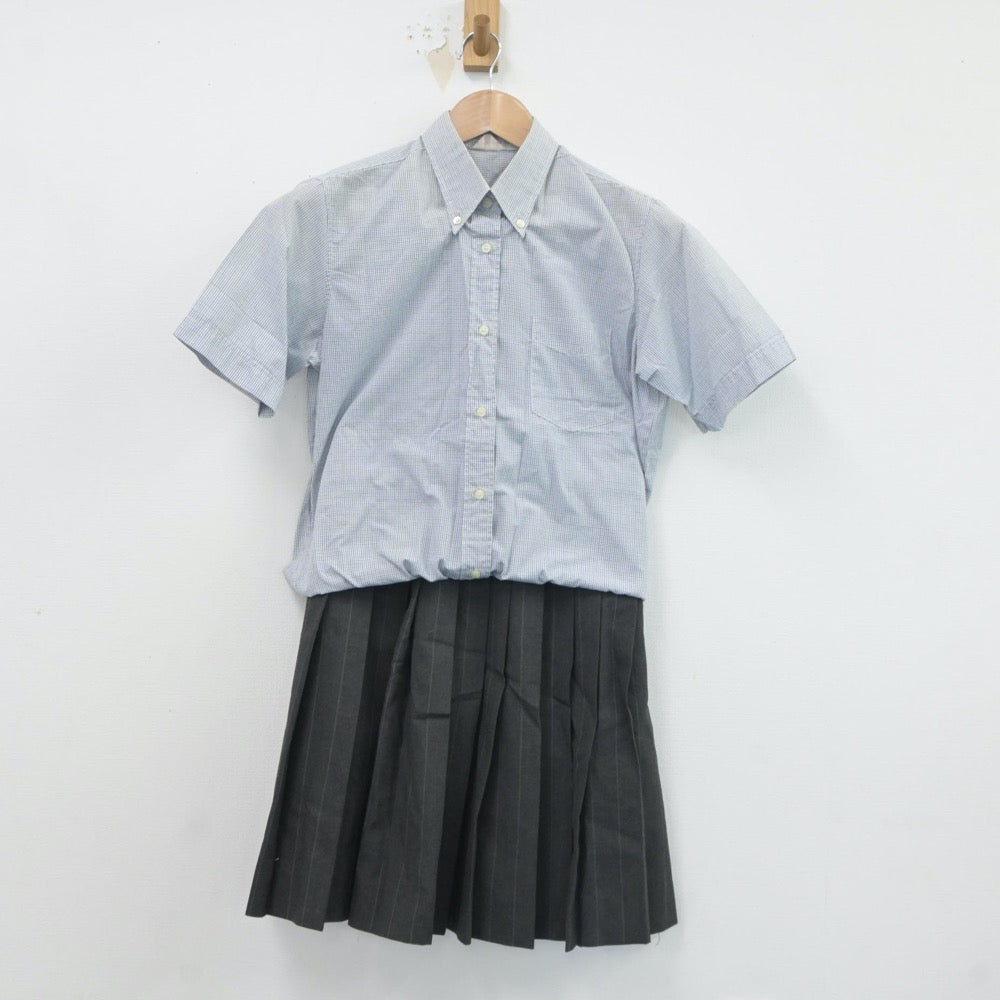 【中古】岐阜県 岐阜市立岐阜商業高等学校 女子制服 2点（シャツ・スカート）sf017676