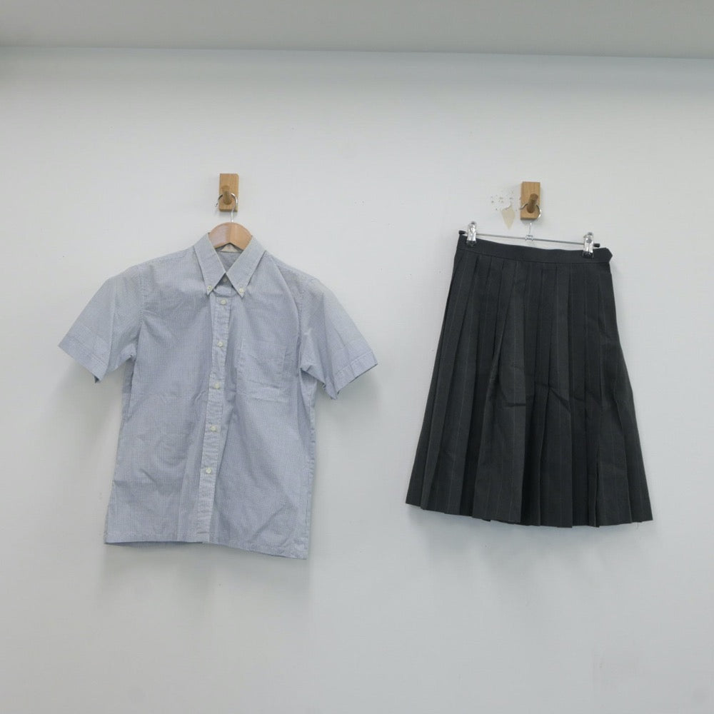 【中古】岐阜県 岐阜市立岐阜商業高等学校 女子制服 2点（シャツ・スカート）sf017676