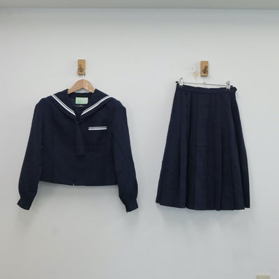 【中古】静岡県 浜松市立丸塚中学校 女子制服 3点（セーラー服・スカート）sf017682