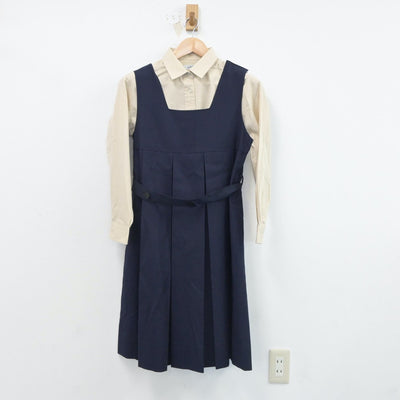 【中古】長野県 長野清泉女学院中学・高等学校 女子制服 3点（ブレザー・シャツ・ジャンパースカート）sf017691