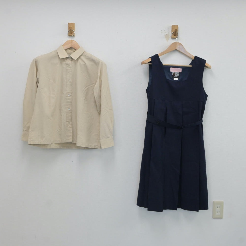 【中古】長野県 長野清泉女学院中学・高等学校 女子制服 3点（ブレザー・シャツ・ジャンパースカート）sf017691