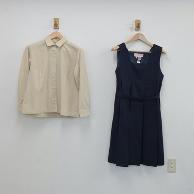 【中古】長野県 長野清泉女学院中学・高等学校 女子制服 3点（ブレザー・シャツ・ジャンパースカート）sf017691