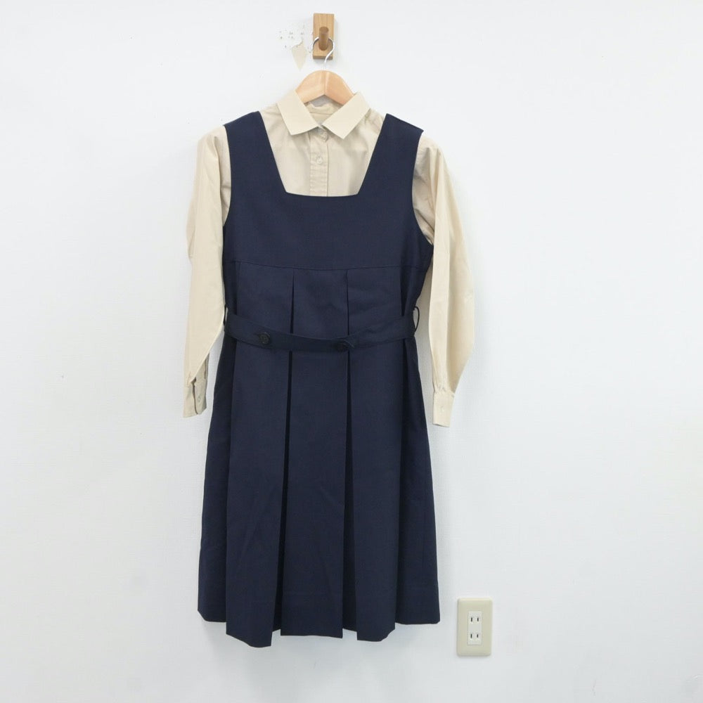 【中古】長野県 長野清泉女学院中学・高等学校 女子制服 3点（ブレザー・シャツ・ジャンパースカート）sf017692