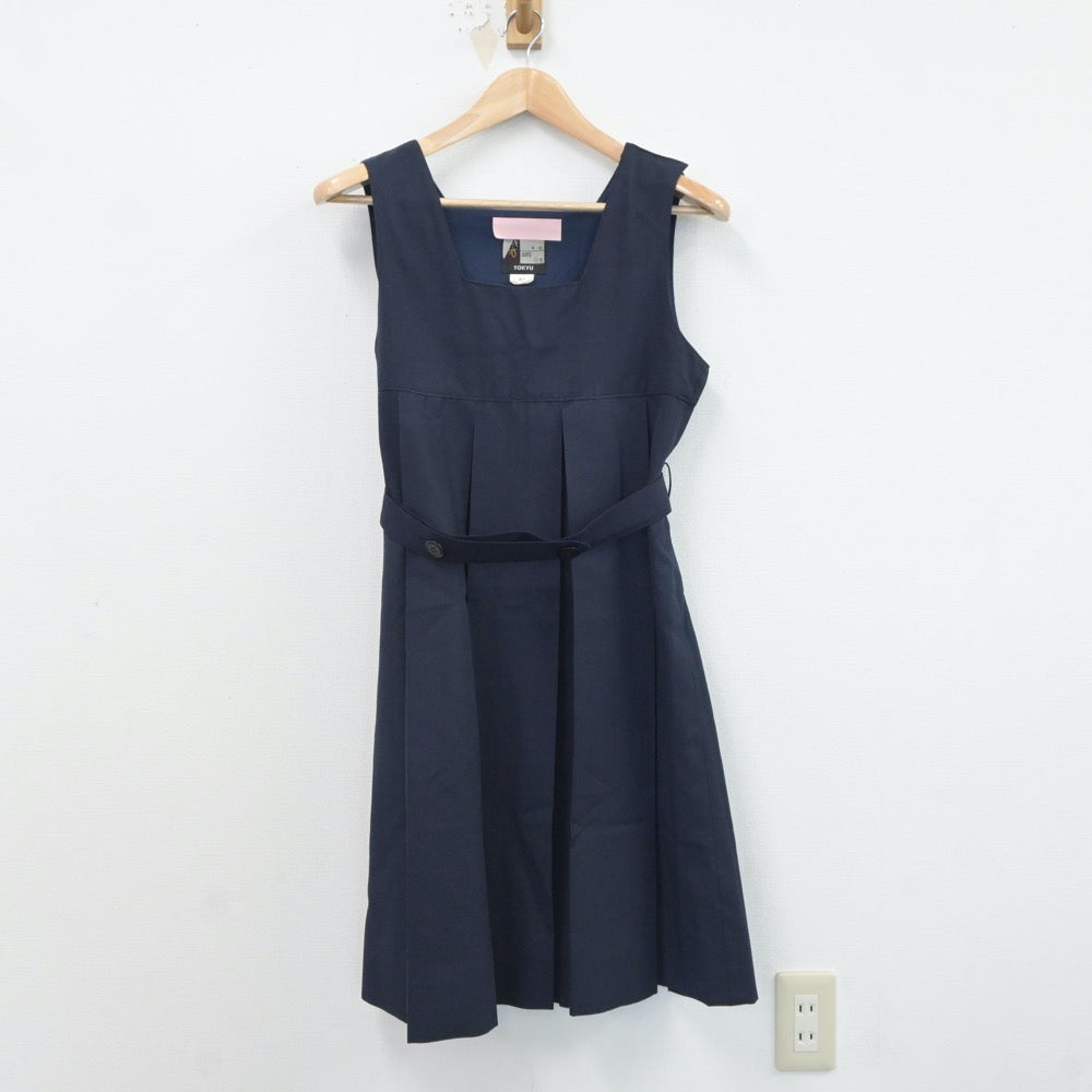 【中古】長野県 長野清泉女学院中学・高等学校 女子制服 2点（シャツ・ジャンパースカート）sf017695