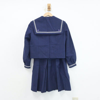 【中古】福島県 富田中学校 女子制服 2点（セーラー服・スカート）sf017708