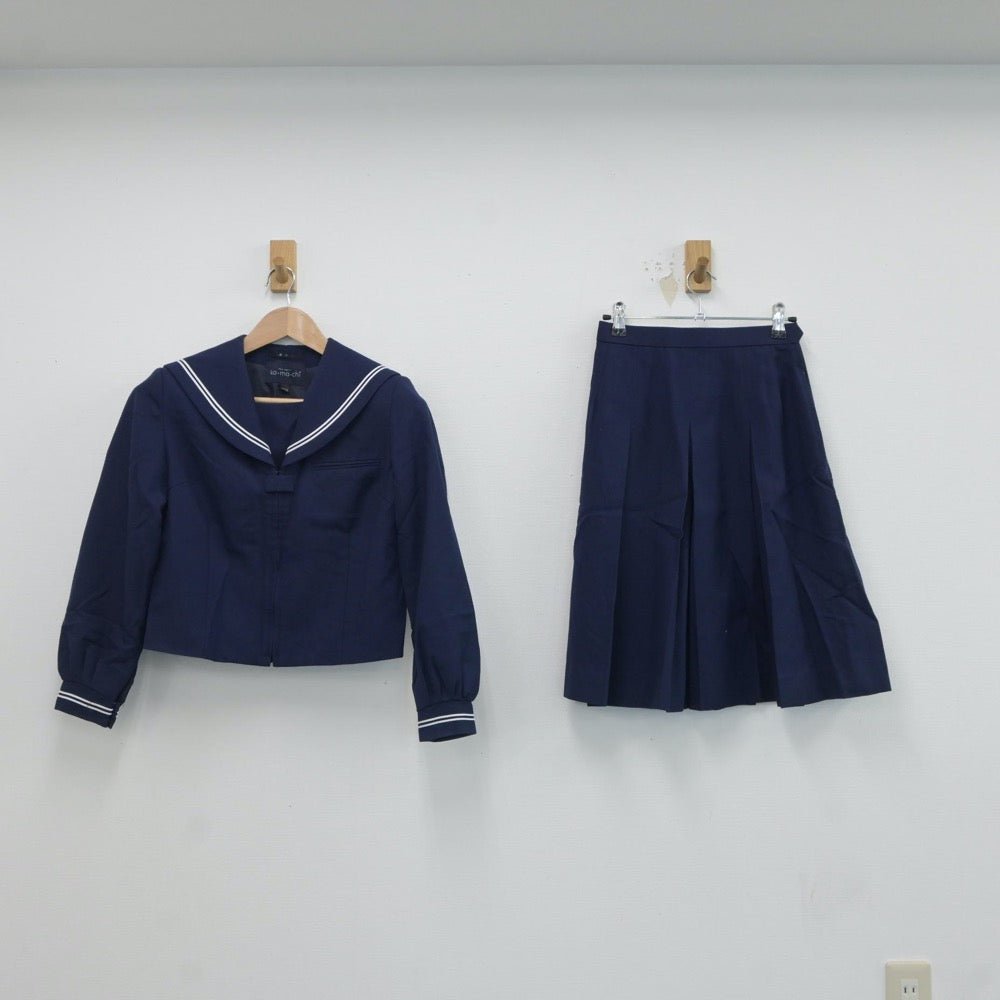 【中古】福島県 富田中学校 女子制服 2点（セーラー服・スカート）sf017708