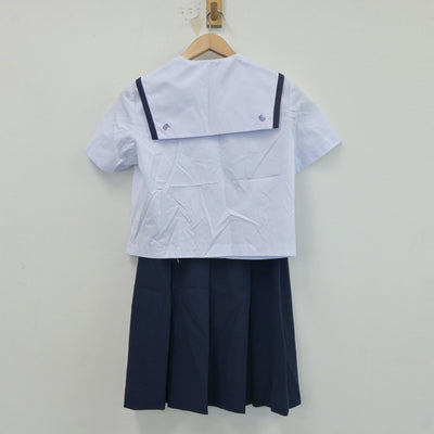 【中古】福島県 富田中学校 女子制服 4点（セーラー服・スカート）sf017709