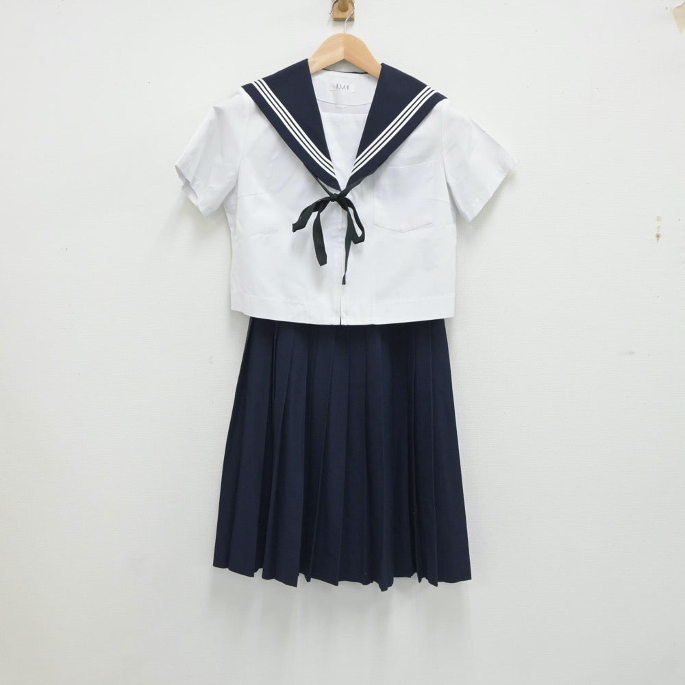 【中古】愛知県 尾西第三中学校 女子制服 3点（セーラー服・スカート）sf017716