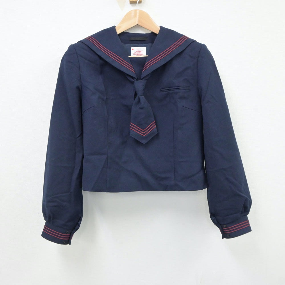 【中古】千葉県 根木内中学校 女子制服 3点（セーラー服・スカート）sf017722