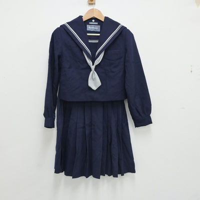 【中古】大阪府 四天王寺中学校・高等学校 女子制服 3点（セーラー服・スカート）sf017726