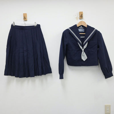 【中古】大阪府 四天王寺中学校・高等学校 女子制服 3点（セーラー服・スカート）sf017726