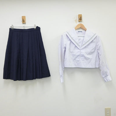 【中古】大阪府 四天王寺中学校・高等学校 女子制服 2点（セーラー服・スカート）sf017728