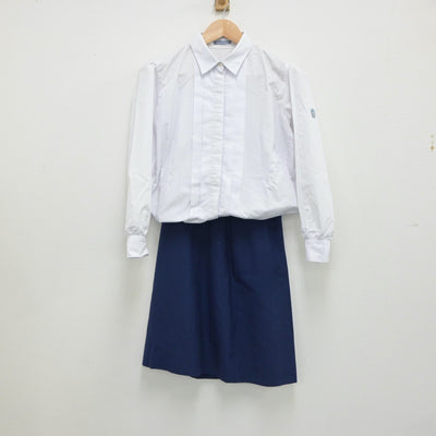 【中古】大阪府 四天王寺中学校・高等学校 女子制服 3点（シャツ・ニット・スカート）sf017730