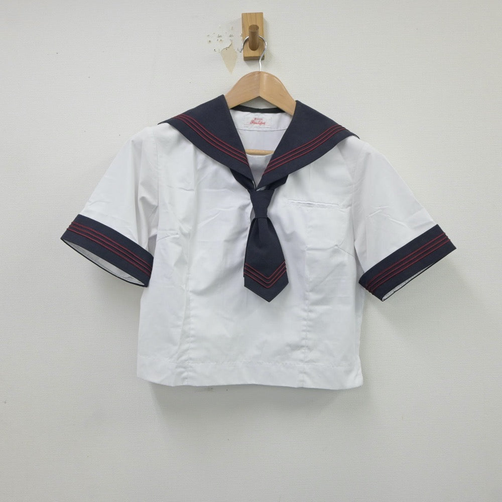 【中古】千葉県 根木内中学校 女子制服 3点（セーラー服・スカート）sf017733