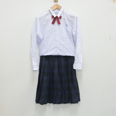 【中古】沖縄県 球陽高等学校 女子制服 3点（シャツ・スカート）sf017735